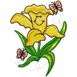 Flowers And Tree Embroidery Design 1 Flowers And Tree Embroidery Design 1